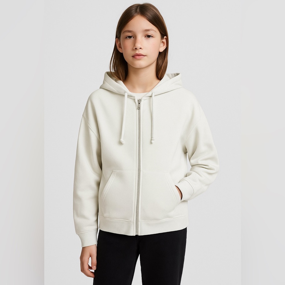 Aeropostale Biege Zip-Up Hoodie